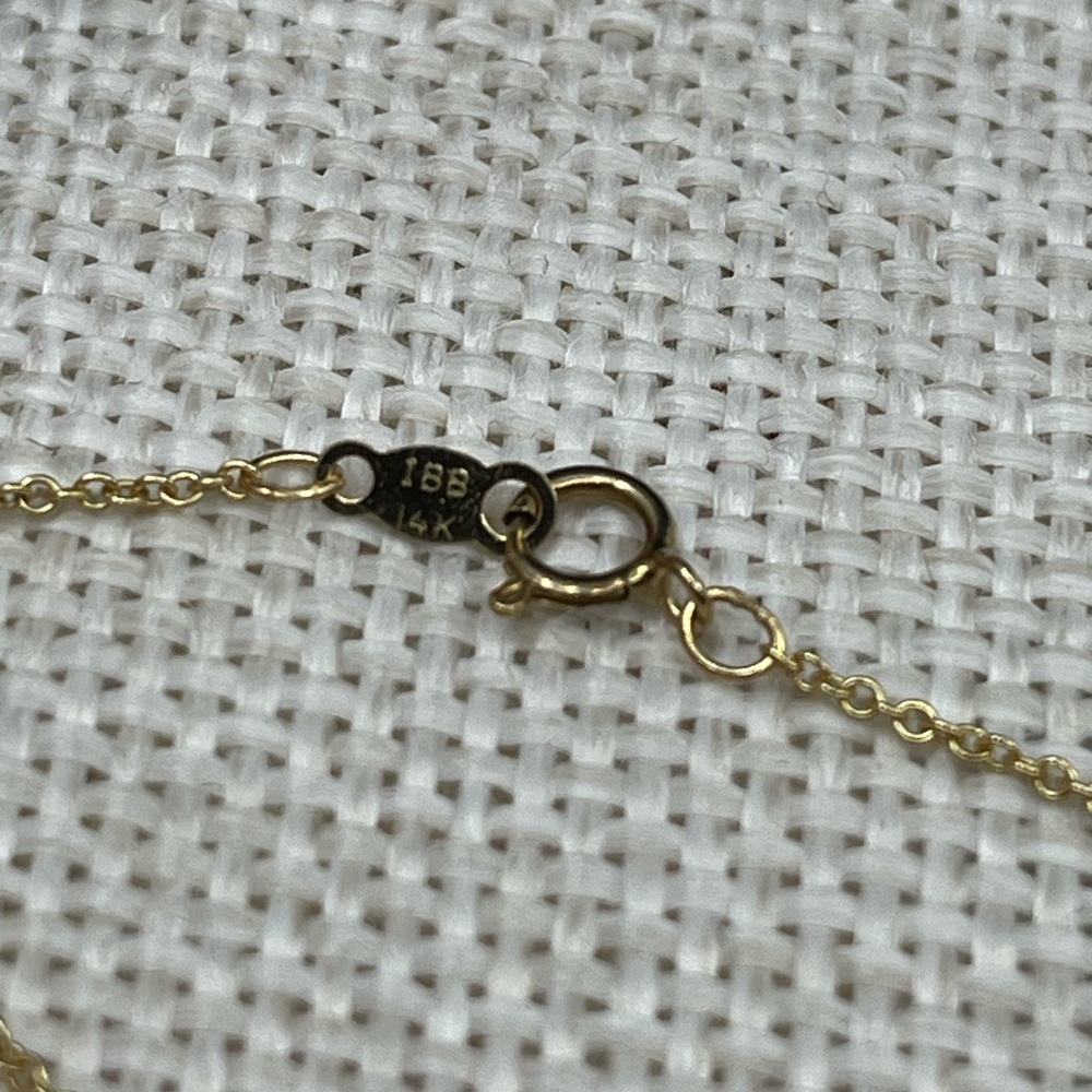 Vintage IBB 14K Gold Blue Lace Agate Pendant Necklace with Amethyst Accents 16" - Picture 6 of 17